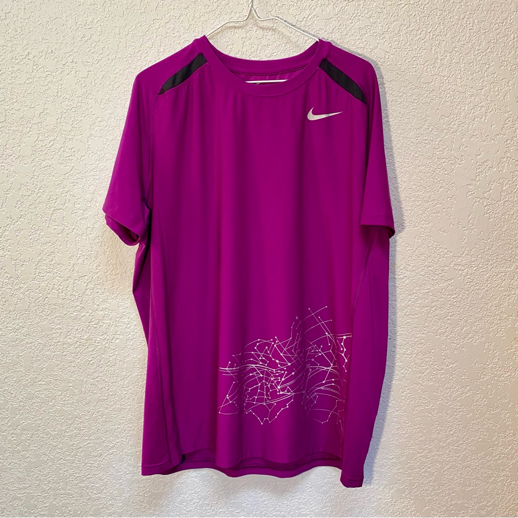 Nike Rafael Nadal Shirt Mens Xl Purple Tennis 2011 Atp Shanghai Rolex Masters Nike Rafael Nadal Shirt Mens Xl Purple Tennis 2011 Atp Shanghai Rolex Masters